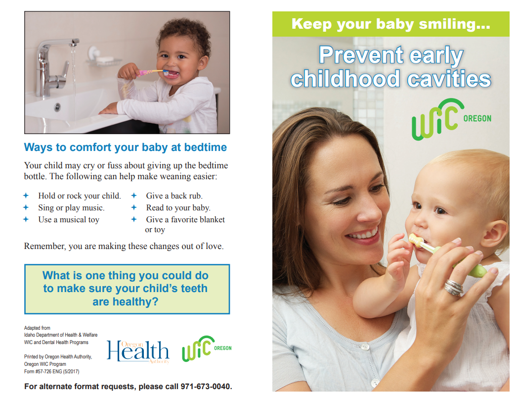 Oregon Health Authority : Early Childhood Cavities Prevention : Oral